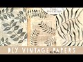 DIY vintage papers using ink