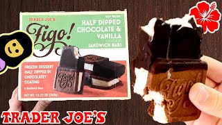 🇮🇹 Figo Half Dipped Chocolate \u0026 Vanilla Sandwich Bars - Trader Joe’s Product Review