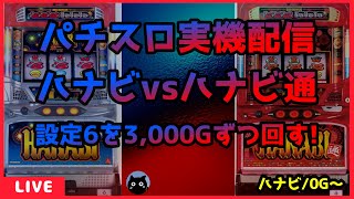 【パチスロ実機配信】ハナビvsハナビ通 設定6を3,000Gずつ回す!【ハナビ/837G～】