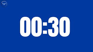 30 Seconds Countdown Timer⏰(in Blue Background)