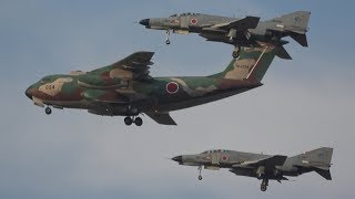 岐阜基地航空祭2019 予行 F-4EJ F-4EJ改 C-1 編隊飛行、機動飛行 JASDF Gifu Air Show Rehearsal