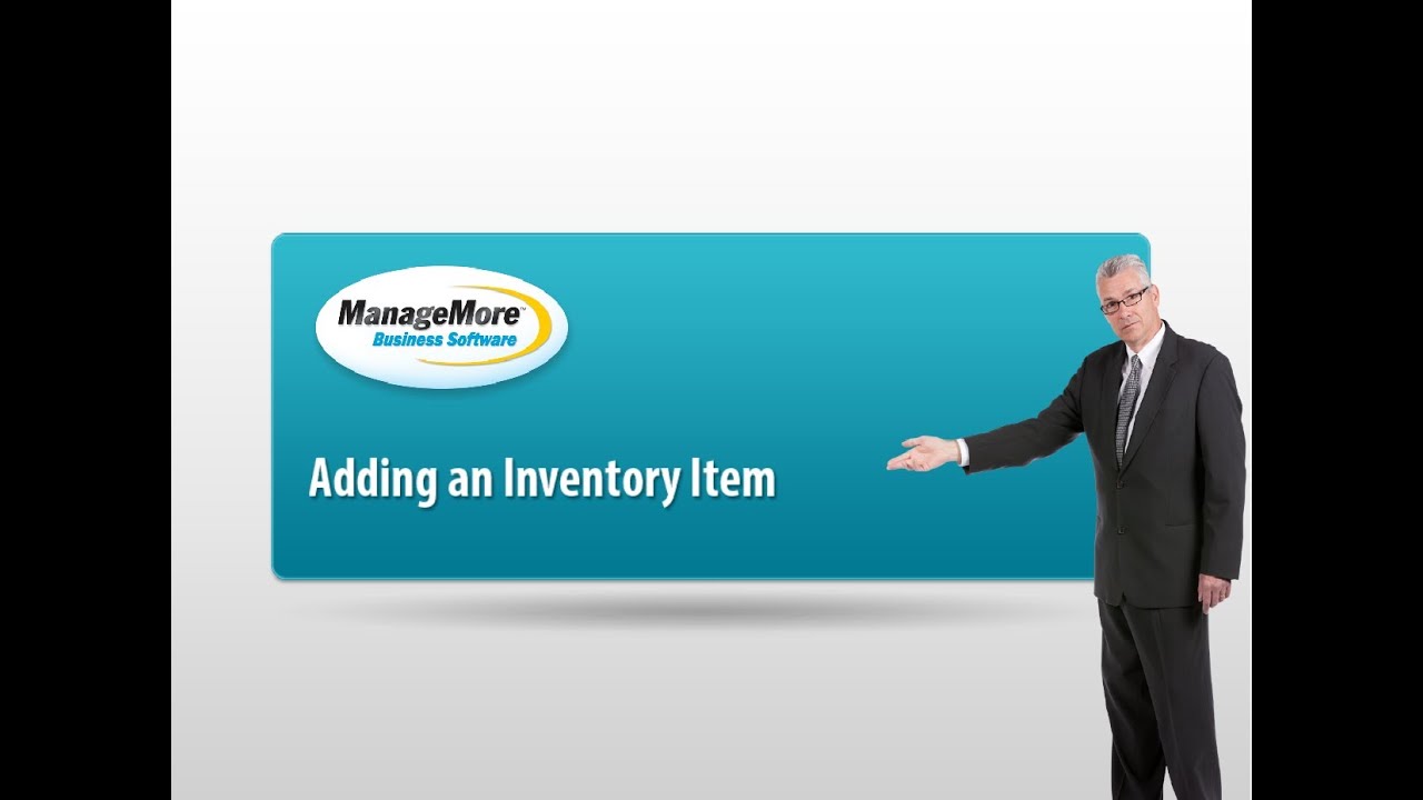 Adding An Inventory Item Into Managemore Youtube