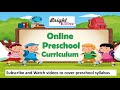 Nursery syllabus 2022|| Preschool syllabus || Bright Kidzz