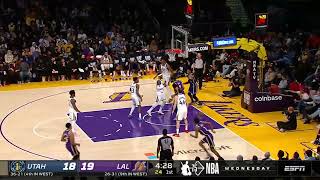 NBA Highlights. #russ lobs Iit to #AD for a #monster #dunk. He destroyed the rim💪 #lakers vs #jazz