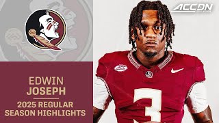 Edwin Joseph 2025 Regular Season Highlights | Florida State Cornerback