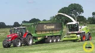 Grasernte 2018 der 1. Schnitt / Claas Jaguar / Massey Ferguson / Fendt / John Deere