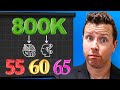 Retire at 55, 60, or 65 with $800,000?