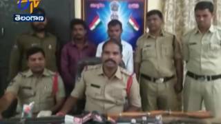 Two arrested with weapons in jinnaram of cyberabad