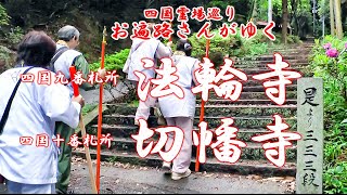 四国霊場巡り お遍路さんが行く  九番札所 法輪寺　十番札所 切幡寺