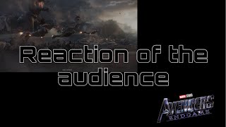Reaction of the audience on night premiere day Avengers: Endgame