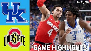 Ohio State Buckeyes vs Kentucky Wildcats  Men's College Basketball Game Highlights Dec 21,2024