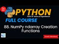 NumPy ndarray Creation Functions in Python | NumPy Array