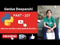 Add two numbers using lambda function in python