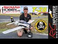 BANANA HOBBY T-28 1100MM 4S paved runway demo by: RCINFORMER