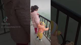 little girls enjoying foggy weather #winter #fog #mychannel #foryou #family #fun #follow #enjoy