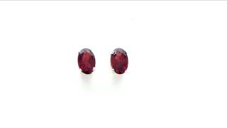 Johareez 1.12CTW Genuine Garnet .925 Sterling Silver Earrings