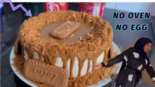 CAKE FUDUD OO MACAAN BADAN SIDAN USAMESO NO OVEN NO EGG EASY LOTUS CAKE