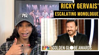 Ricky Gervais’ Perfectly Painful Golden Globes Monologue (Reaction)
