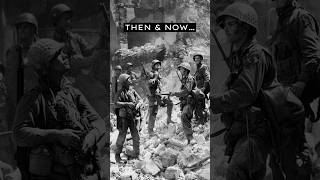 Amazing Then and Now Photos from WW2 📸🫡 #thenandnow #history #ww2 #militaryhistory #fyp