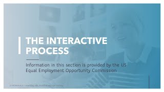 ADA Manager Training Excerpt on the Interactive Process - one segment of Session B for managers