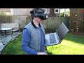 Testing Samsung Odyssey VR Outside in the back yard (Virtual Reality)