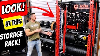 CUSTOM STORAGE RACK!!!   Storage from Rogue, Rep fitness, wall control and more…