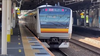 南武線E233系8000番台N27編成 快速立川行 府中本町駅発車