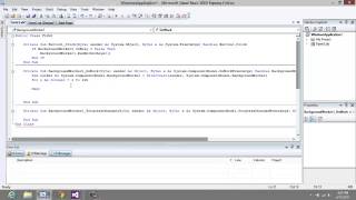 Vb.NET (Visual Basic 2008-2010) : How to work with a BackgroundWorker