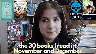 30 books wrap up for november and december