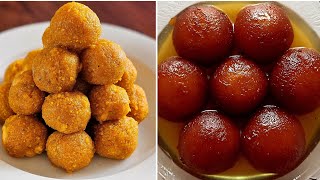 Indian gulab jamun dessert 🇮🇳 and Indian laddu dessert 🇮🇳