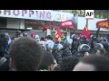 Tensions high as anti-World Cup protesters march towards Maracana stadium