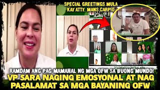 VP SARA, ALAM ANG NAGING SAKRIPISYO NG MGA OFW \