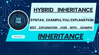 Hybrid Inheritance in C++ | Syntax & Example | Best Explanation Ever in Hindi 😃😃