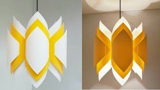 DIY paper lamp/lantern/how to make a pendant light out of paper/paper craft/art my passion 45