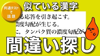 【漢検1級】似ている漢字間違い探し【大学入学共通テスト】