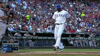 NYY@TEX: Beltre plates Andrus with a single to center