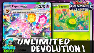 ESPEON ex : Ultimate Setup Disruption ! Unlimited Devolution ! PTCGL Gameplay (PRISMATIC EVOLUTIONS)