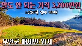 [전남임야매매] 매물번호#300 2,580평 임야 매매 ! 무안군 해제면 만풍리 임야 시골땅 촌땅 토지 매매