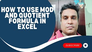 How to use MOD and QUOTIENT formula in excel ||QUOTIENT and MOD Function in Excel