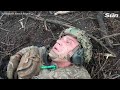 wounded ukrainian soldier braves heavy fire on the frontline near bakhmut