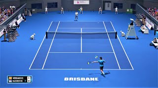 Fernando Verdasco vs Novak Djokovic ATP Brisbane /AO.Tennis 2 |Online 23 [1080x60 fps] Gameplay PC