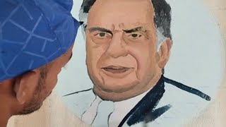 How to Paint a Tribute Portrait of Ratan Tata | RIP Memorial Art