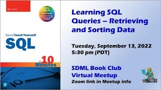 Learning SQL Queries -- Retrieving and Sorting Data