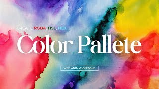 Hex Color Palette Generator using #html5 #css3 #javascript | #webanimationzone