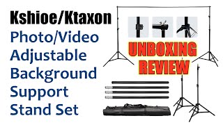 Under $26 Kshioe/Ktaxon Photo, Live Streaming \u0026 Video Background Support Stand Set Unboxing \u0026 Review