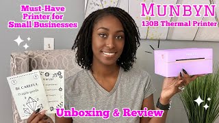 Munbyn 130B Thermal Printer Review | Unboxing, Setup, and Label Printing Demo