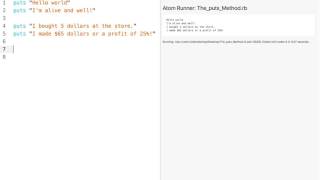 Learn to Code with Ruby - Section 02 - Lesson 01 - The puts Method