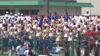 常総学院応援　2014年7月16日　1回校歌　エール交換