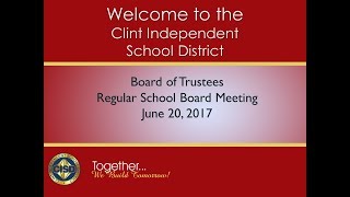 CISD General Board Meeting 20170620