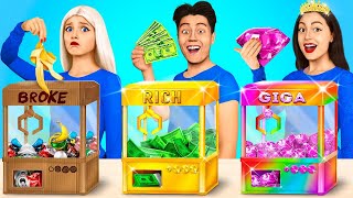 Rich vs Poor vs Giga Rich Food Challenge | Cooking Game with Expensive vs Cheap Food by MEGA GAME